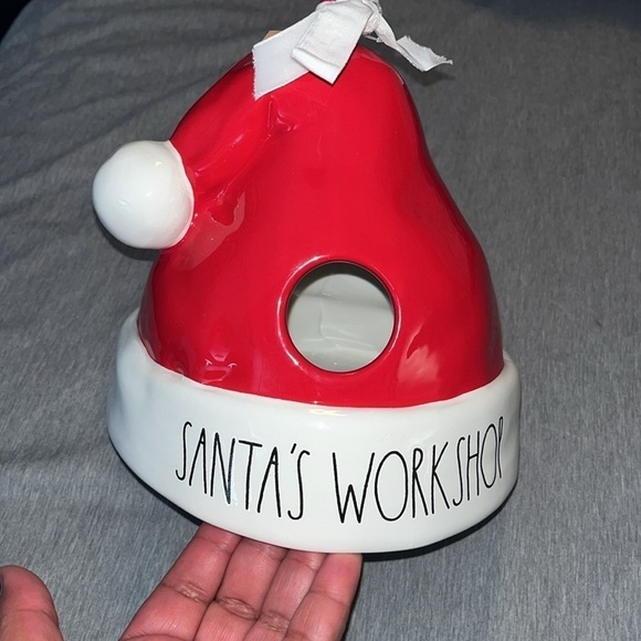 Rae Dunn SANTA'S WORKSHOP Santa Hat Decor *CHRISTMAS DECOR*- Dunn by Magenta - Picture 3 of 6